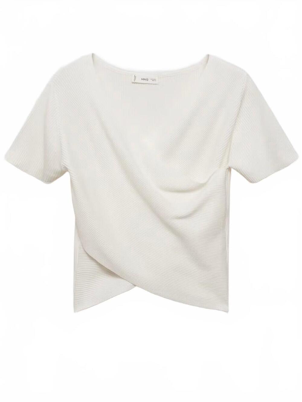 Mango Wrap Crop Top NWT Off White Teens Small